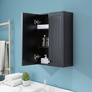 VAVIRROR Wall Mount Medicine Cabinet Over Toilet Storage Two Doors