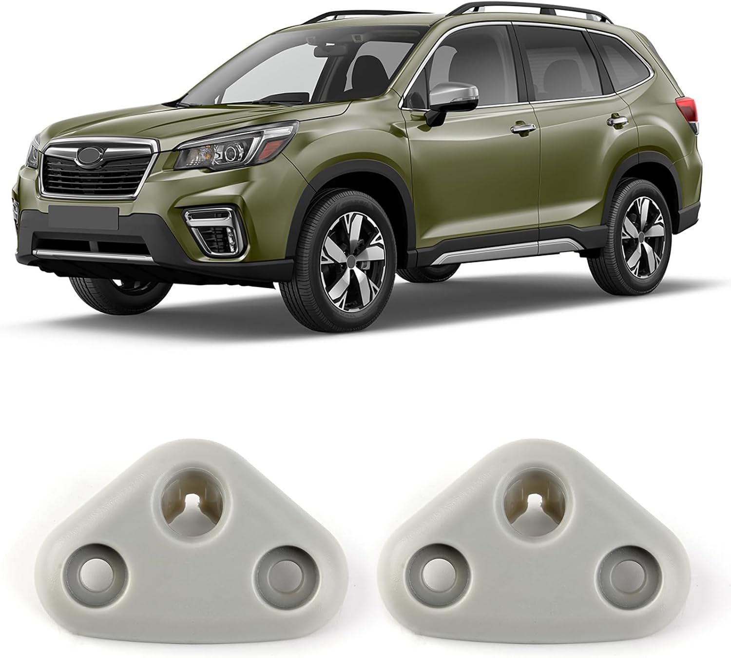 JERBOR 2PCS ABS Sun Visor Mount Clip for Subaru Forester Impreza Crosstrek BRZ, Toyota 86 Scion FR-S, Gray Sun Visor Repair Bracket, Replaces 92011SC031LO 92011SC032LO