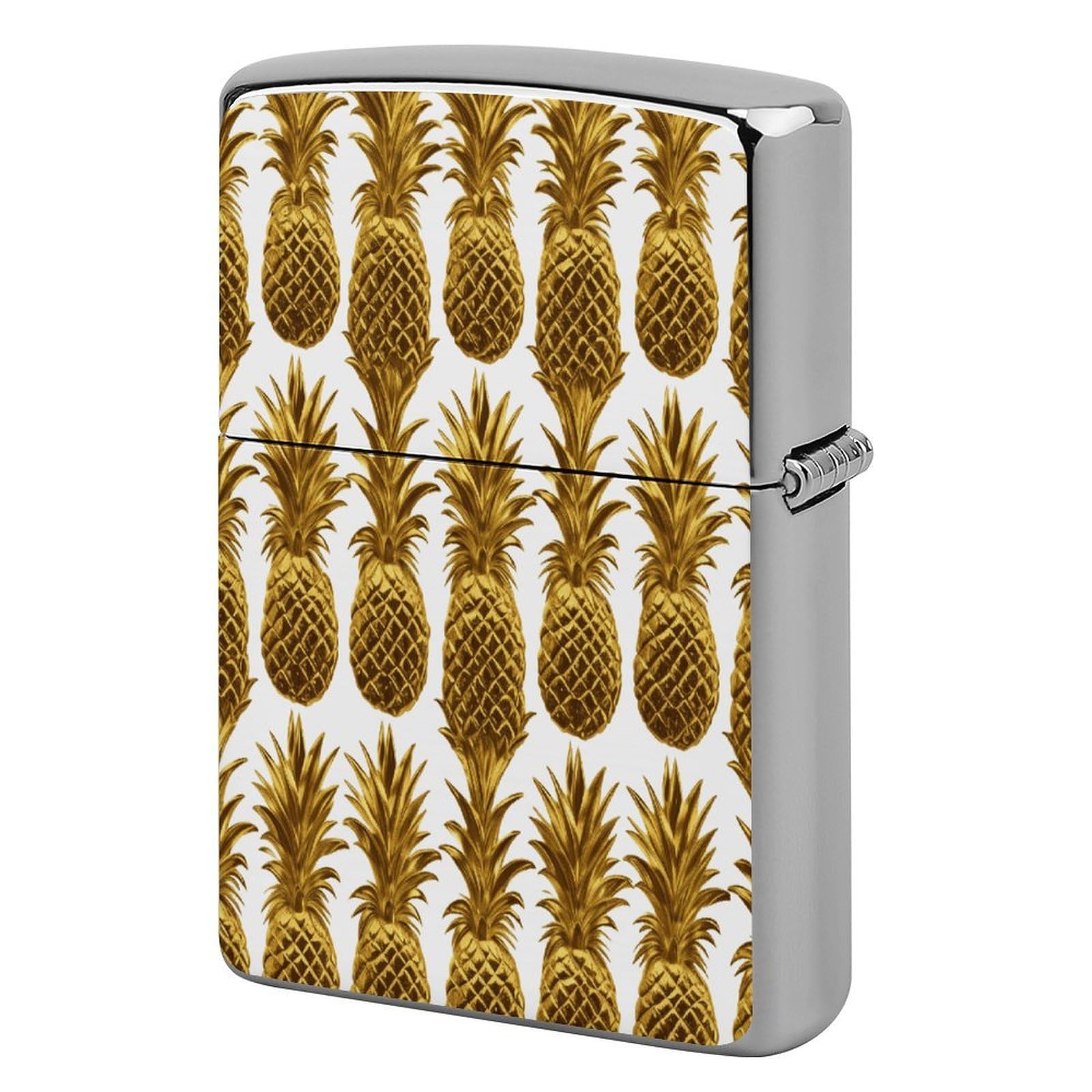 Fekiloot Style Gold Pineapple Background Lighter Case Cover Lighter Holder