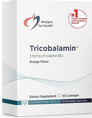 Designs for Health Pastillas de tricobalamina B12 - 3000 mcg Triple B12 tabletas de disolución rápida con metilcobalamina, adenosilcobalamina +