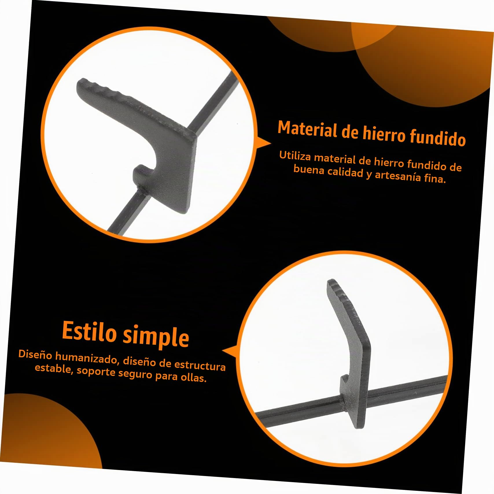 Housoutil 1 pieza Soporte de Gas para Cocina Rejilla Antideslizante para Hornillo Accesorio Resistente Altas Cocinas de Gas Limpiar y Almacenar