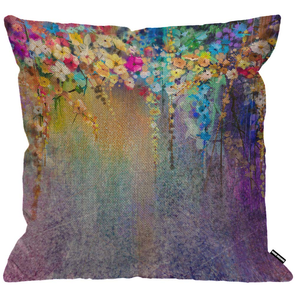 HGOD DESIGNS Cushion Cover Watercolor Painting Flowers,Throw Pillow Case Home Decorative for Men/Women Living Room Bedroom Sofa Chair 18X18 Inch Pillowcase 45X45cm