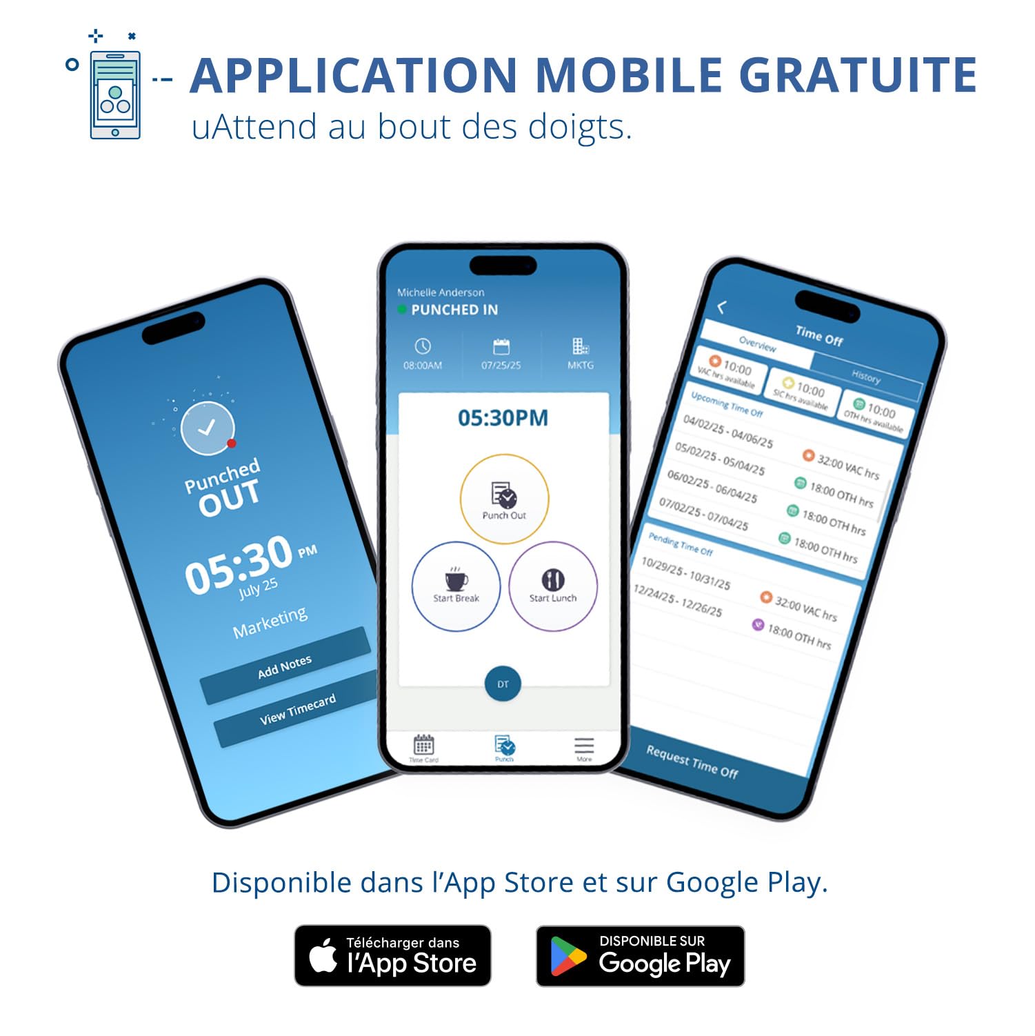 uAttend Touch-Free Voice Control and Facial Recognition Time Clock with Temperature Reader DR2500 — view 7