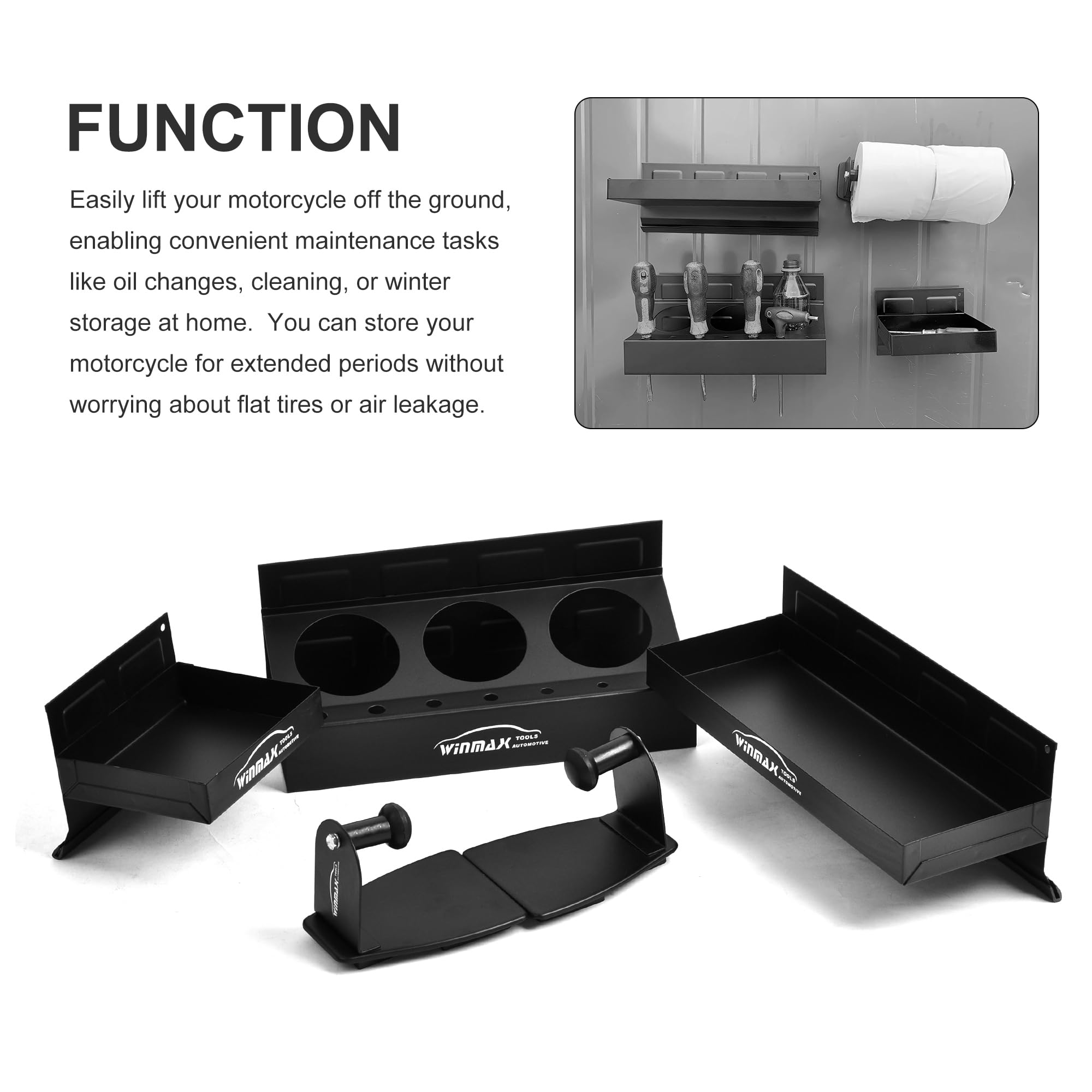 4pc Magnetic Toolbox Tray Set Tool Box Cabinet Side Shelf Storage