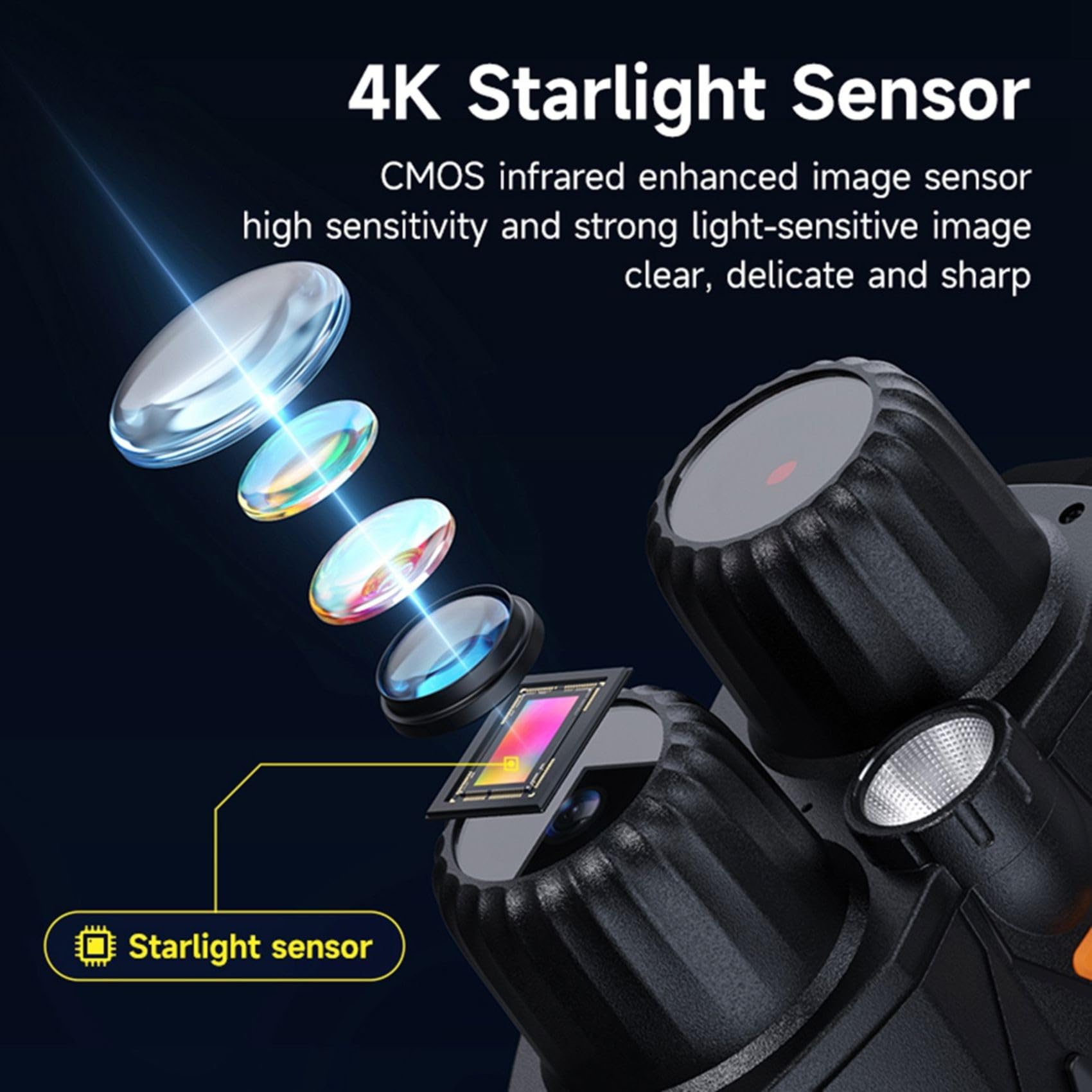 10X Night Vision Binoculars 4K Infrared Digital Goggles 800M Long Range for Photo Video Recording Outdoor Camping