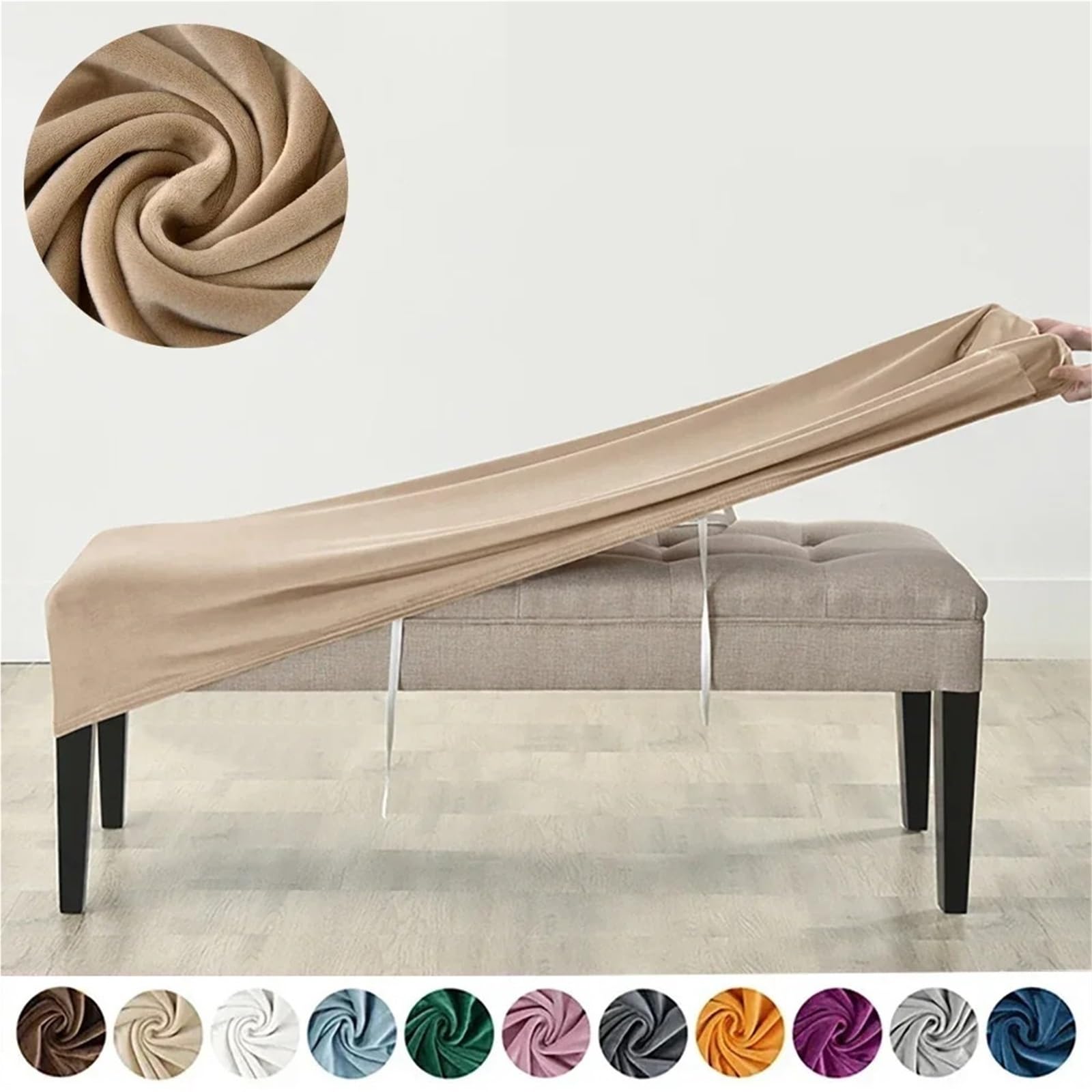 Lot de 4 housses de chaise extensibles et élastiques lavables en Lycra doux pour salle à manger et chambre à coucher Orange