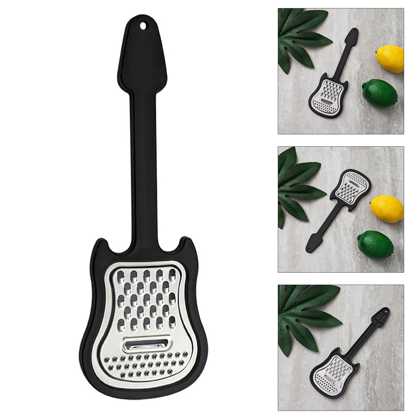 WEISUYUUS Sturdy Stainless Steel Cheese Grater Guitar Designs Handheld Food Shredders with Comfortable Grip for Kitchen Use