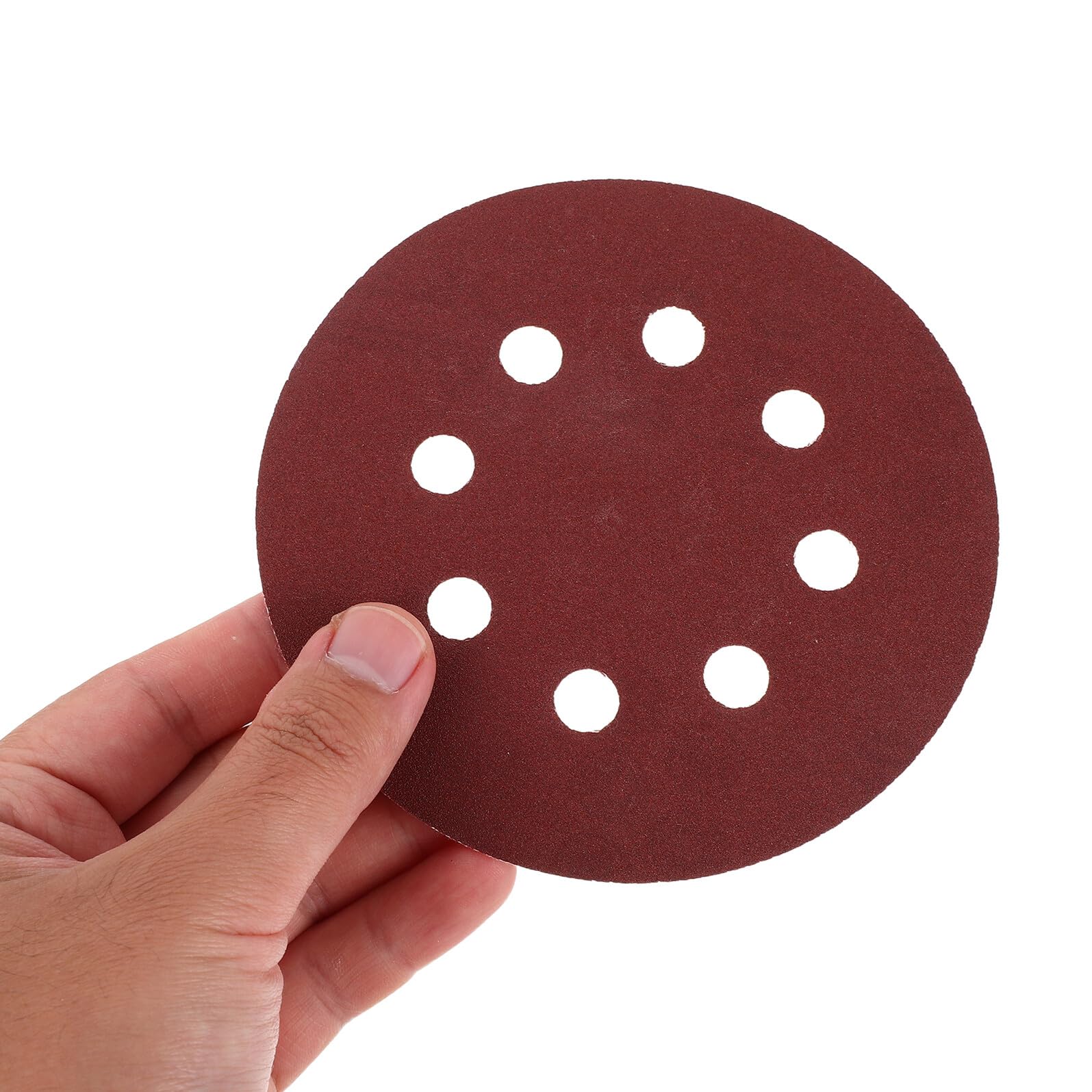 Juego de 80 Discos de Lija Redondos de 125 MM 8 Agujeros para Lijadora Orbital Papel de Lija Abrasivo en Grano Variado - Soporte de Sujeción para Lijado en Seco y Esmerilado