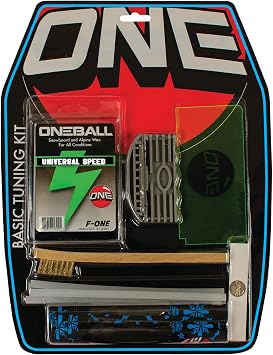 One Mfg Basic Tuning Kit -Snowboard/Ski Tuning and Waxing - Complete Wax & Tune Kit Includes Universal Conditions Wax, Scraper, Edge Tool, Stone, Brush, P-Tex, Bag, Instructions. Our Wax Factory USA