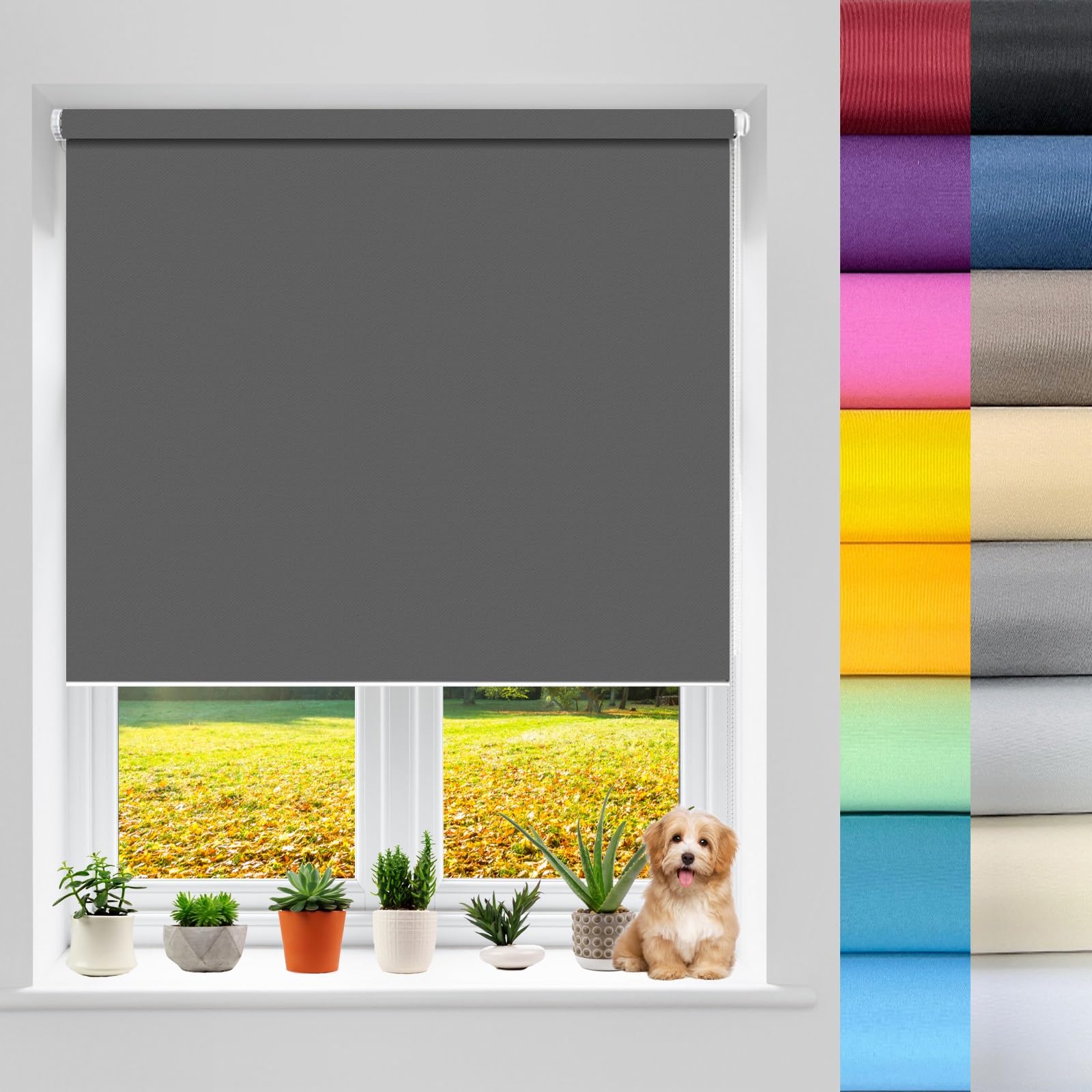 Tag Nacht Rollo 45x140 Cm – Verdunkelnd & Lichtdurchlässig, Einfach Montierbar