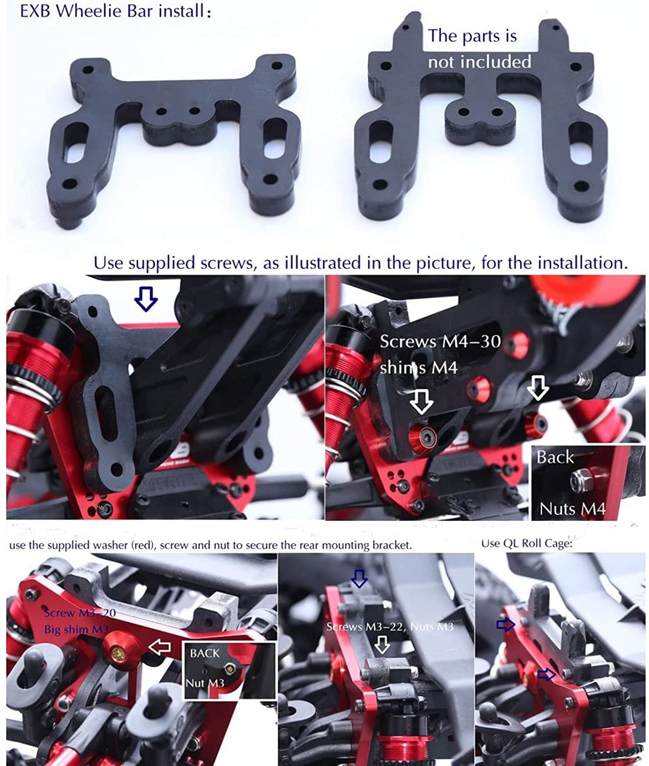 Garde-boue Arrière RC Pour Arrma Kraton 1/8 6S – 138×55 Mm, Protection Bras Oscillant, Set De 2