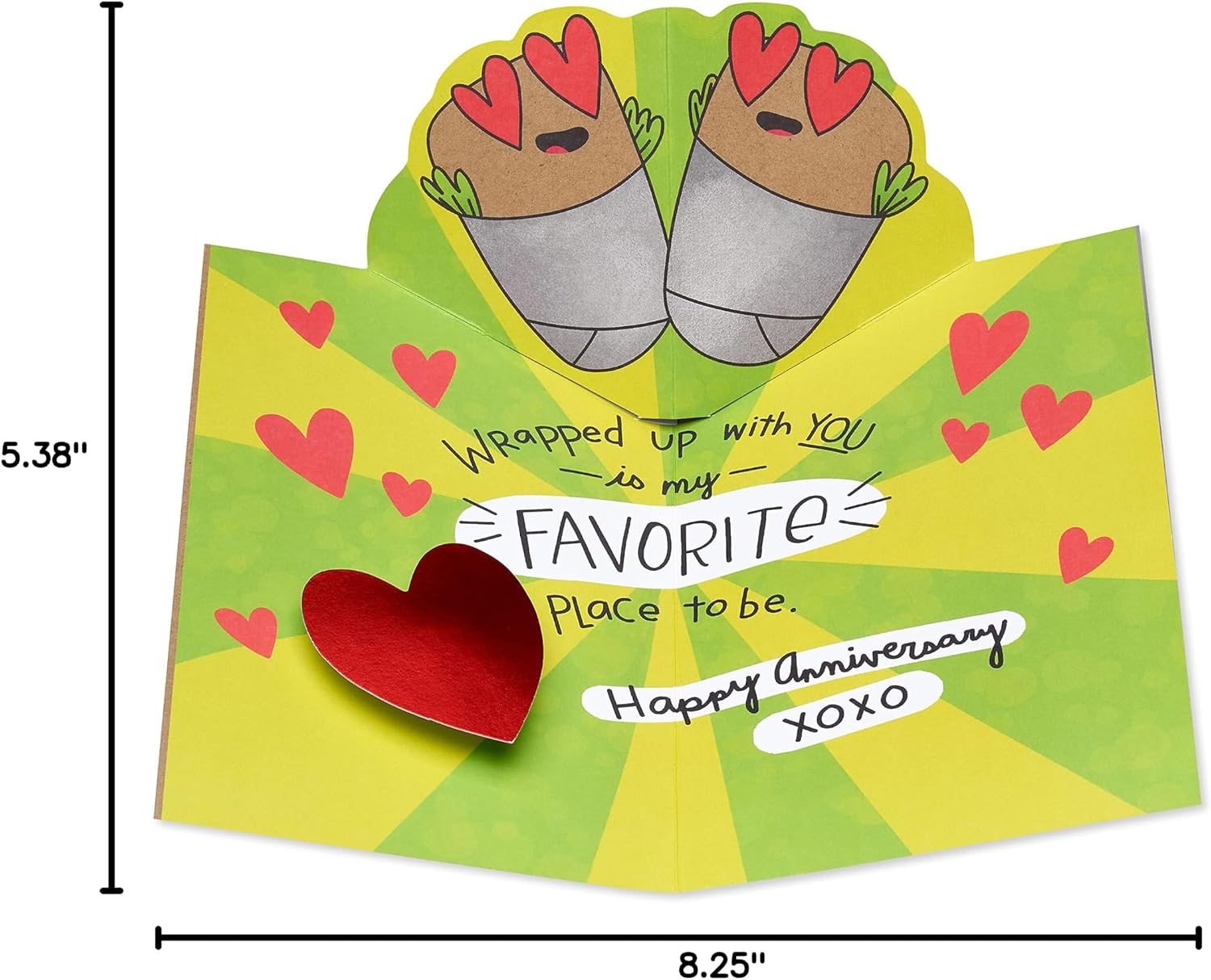 American Greetings Funny Anniversary Card for Husband, Wife, Boyfriend, Girlfriend or Significant Other (Wrapped Up With You)