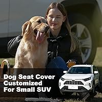 Vista 2 de Forro de carga SUV para perros, 100% impermeable, funda de asiento para maletero de coche con protector de solapa de parachoques, alfombra