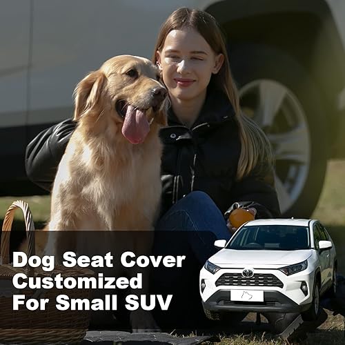 Miniatura 9 de Funda de asiento de coche para perro, 100% impermeable, funda de asiento trasero para SUV, hamaca de perro resistente 600D para automóvil, protector