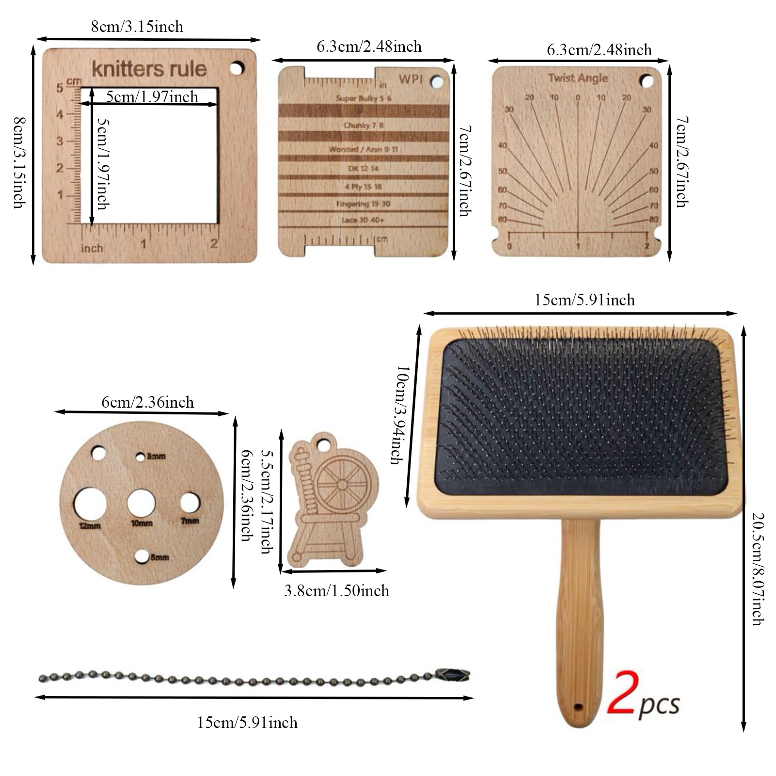Brochas de cardado para lana – Juego de peine de mezcla de lana con mango de madera, ideal para lana, manualidades, alfombras de fieltro, cepillo de pelo de animales, procesamiento