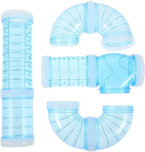 Juego de tubos para hámster, túnel transparente para bricolaje, conector de ejercicio curvado, accesorios de jaula para hámster pequeños animales,