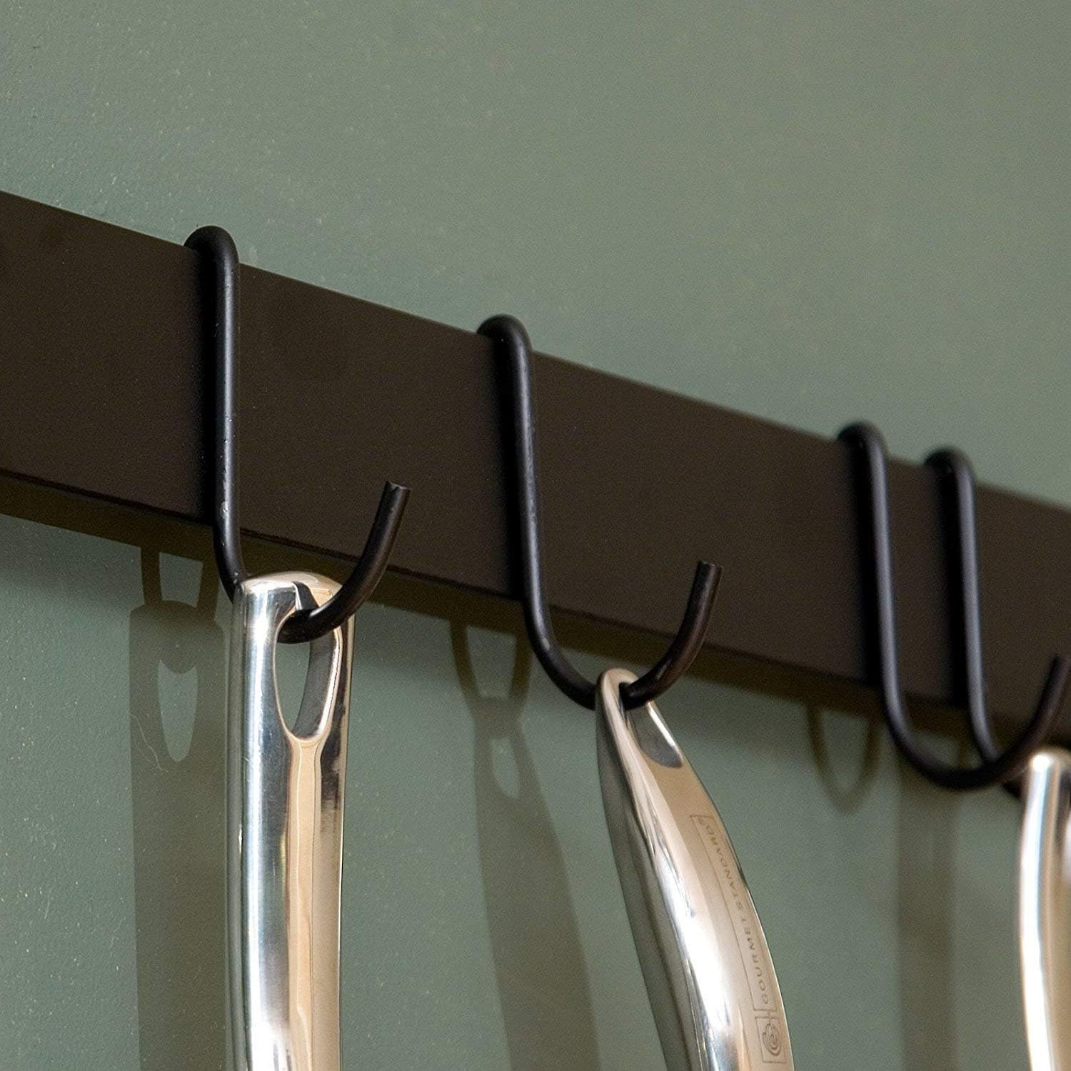The Gourmet Bar Pot Rack Size-Color - Medium 30 inches - Black
