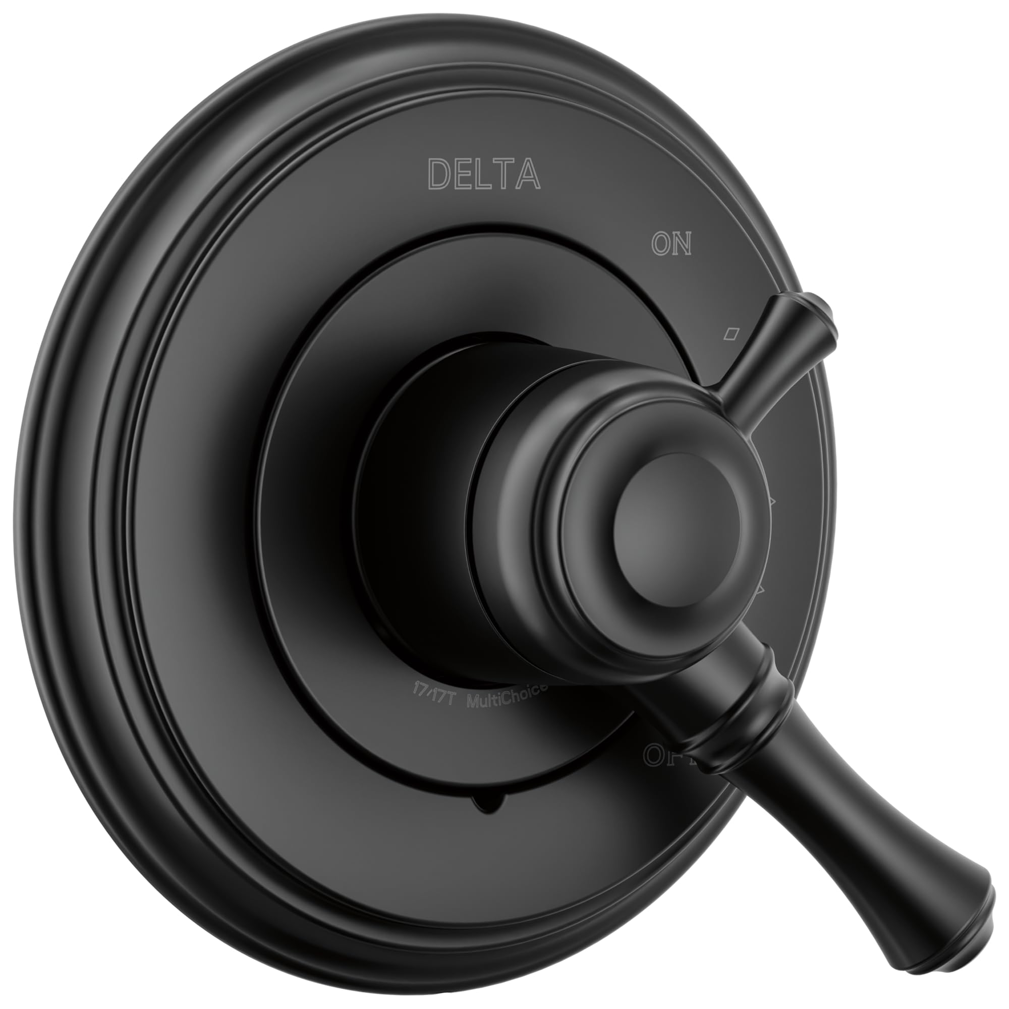 Delta Cassidy 17 Series Dual-Function Valve Trim Kit, Matte Black 2 Handle Set for Shower Faucet System, Matte Black T17097-BL (Valve Not Included)
