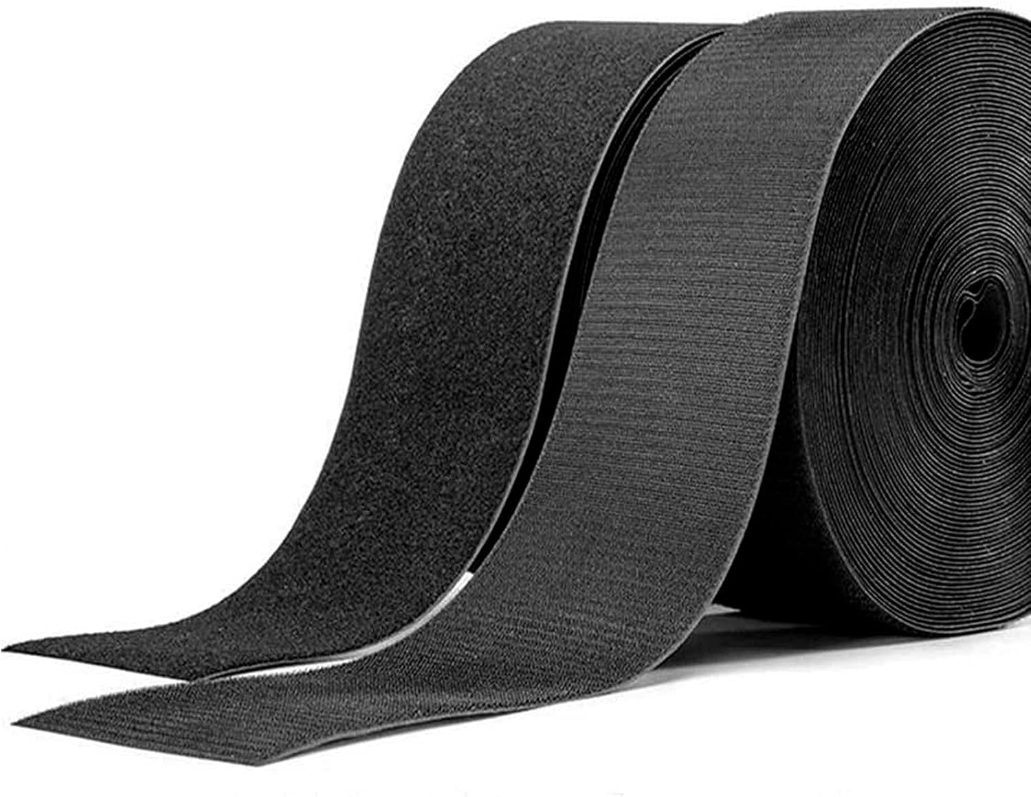 hadio 50mmX5M Sew on Hook and Loop Tape Set, NonAdhesive Back Nylon