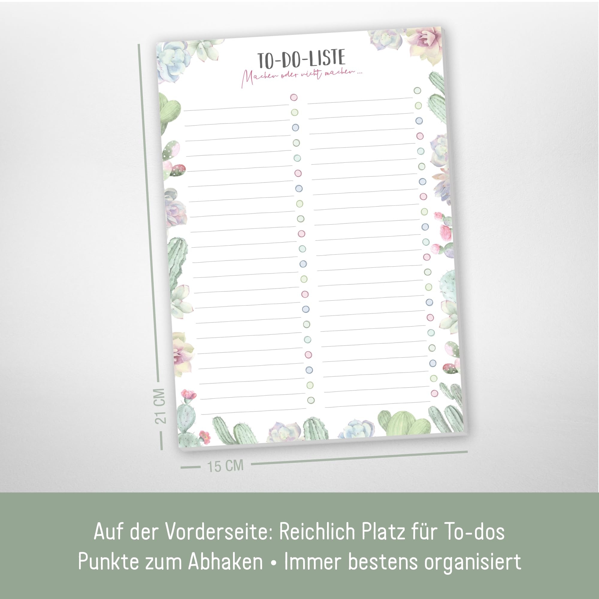 Paper&you® Bloc De 50 Feuilles A5 Pour Listes De Tâches à Faire Avec Bloc- Notes Au Dos U2013 Durable Et Respectueux Du Climat