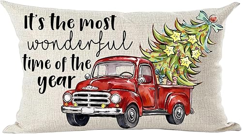 Miniatura 1 de Ramirar Funda de almohada lumbar decorativa con diseño de árbol de Navidad, color verde, para el hogar, sala de estar, cama, sofá, coche, lino y