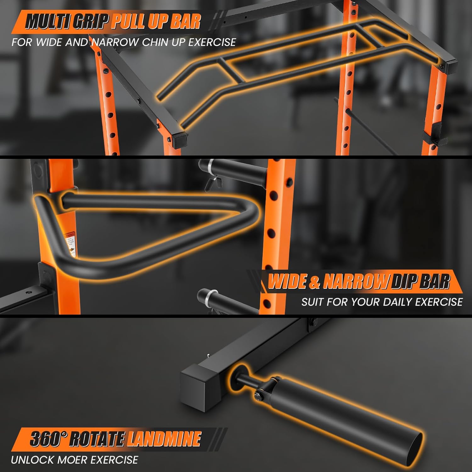 Likein Likein Power Cage – 1200lbs Capacity Multi-Functional Squat Rack - Image 4