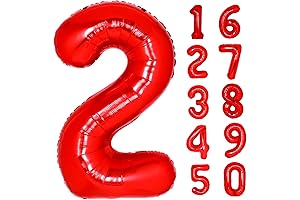 40 Inch Giant Red Number 2 Balloon