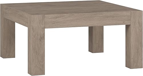 Vista 11 de Henn&Hart Mesa de centro cuadrada de 34 pulgadas con parte superior de madera para sala de estar, sala familiar, oficina o apartamento, grano negro