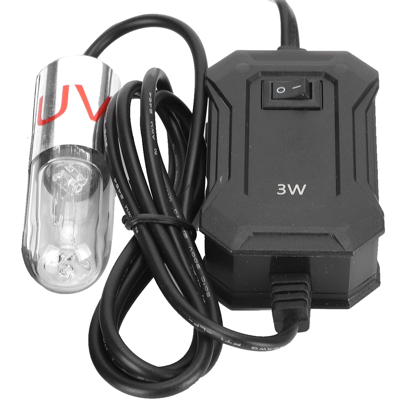 Luz de Limpieza de Tanque de Peces, 220V (enchufe de la UE 3W) Lámpara de Luz UV Mini Desinfectante UV Acuario Luz UV Máquina de Limpieza de Tanque de Peces para Tanque de Filtro (Enchufe de la UE 3W)