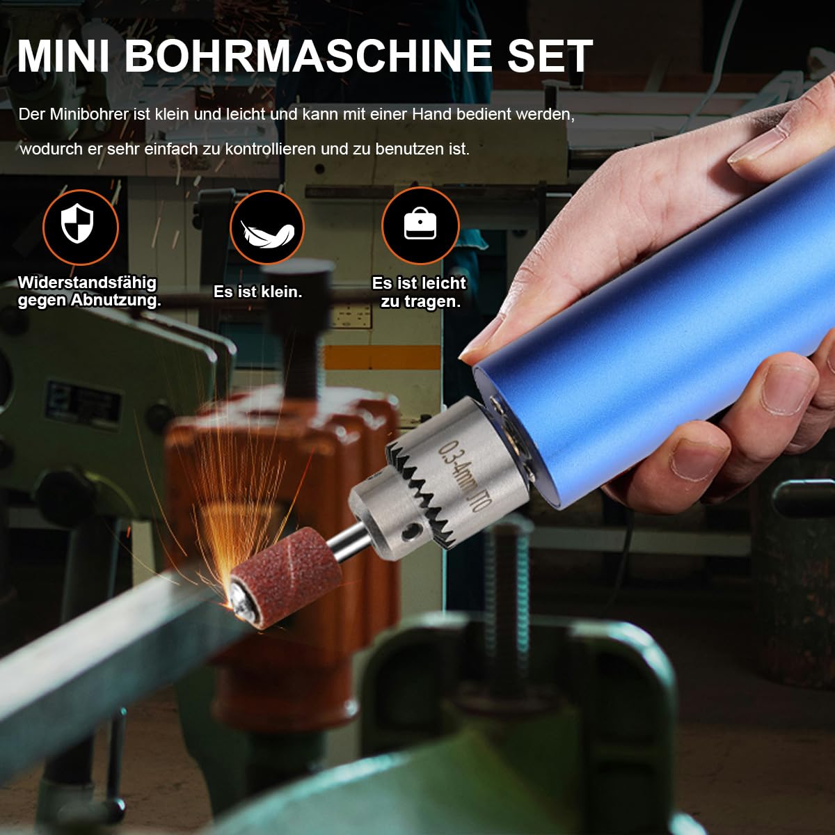 Mini trapano elettrico 13000 giri/min mandrino 0,3-4 mm per gioielli fai da te