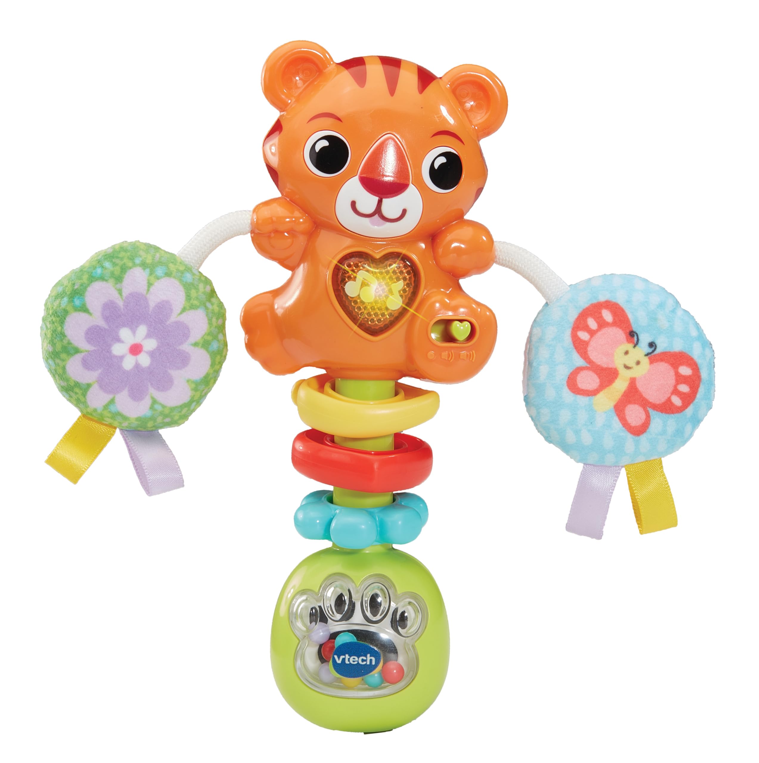 Vtech Rattle & Roar Tiger Baby Toy Textured Pom Poms