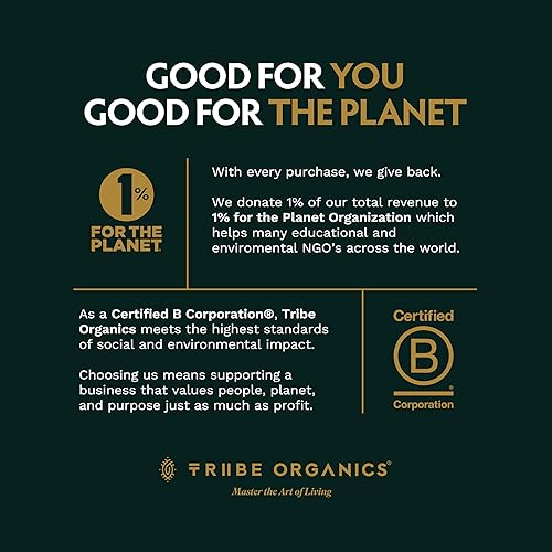 Miniatura 8 de TRIBE ORGANICS Ashwagandha KSM 66 - Suplemento ayurvédico de extracto de polvo de raíz orgánica pura - Enfoque, apoyo al estado de ánimo, aumenta