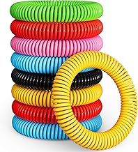 HENIRAG® Mosquito Repellent Bracelets Bands for Adults and Kids, All-Natural Deet-Free, Non-Toxic Protection, Stretchy Waterproof Anti-Mosquito Wristbands for Hiking and Camping (PACK OF-4)