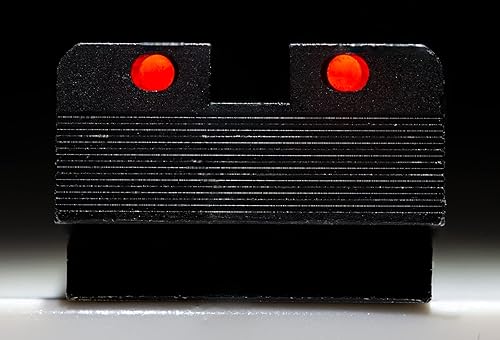 Vista 20 de HIVIZ Adjustable Fiber Optic Rear Sight w/LightPipes for Ruger, Smith & Wesson and Glock