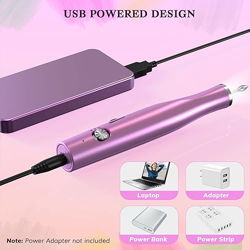 Miniatura 6 de Máquina de taladro eléctrico de uñas lima de uñas de gel acrílico de 22000 RPM con luz LED kit de manicura y pedicura Efile para pulir y recortar