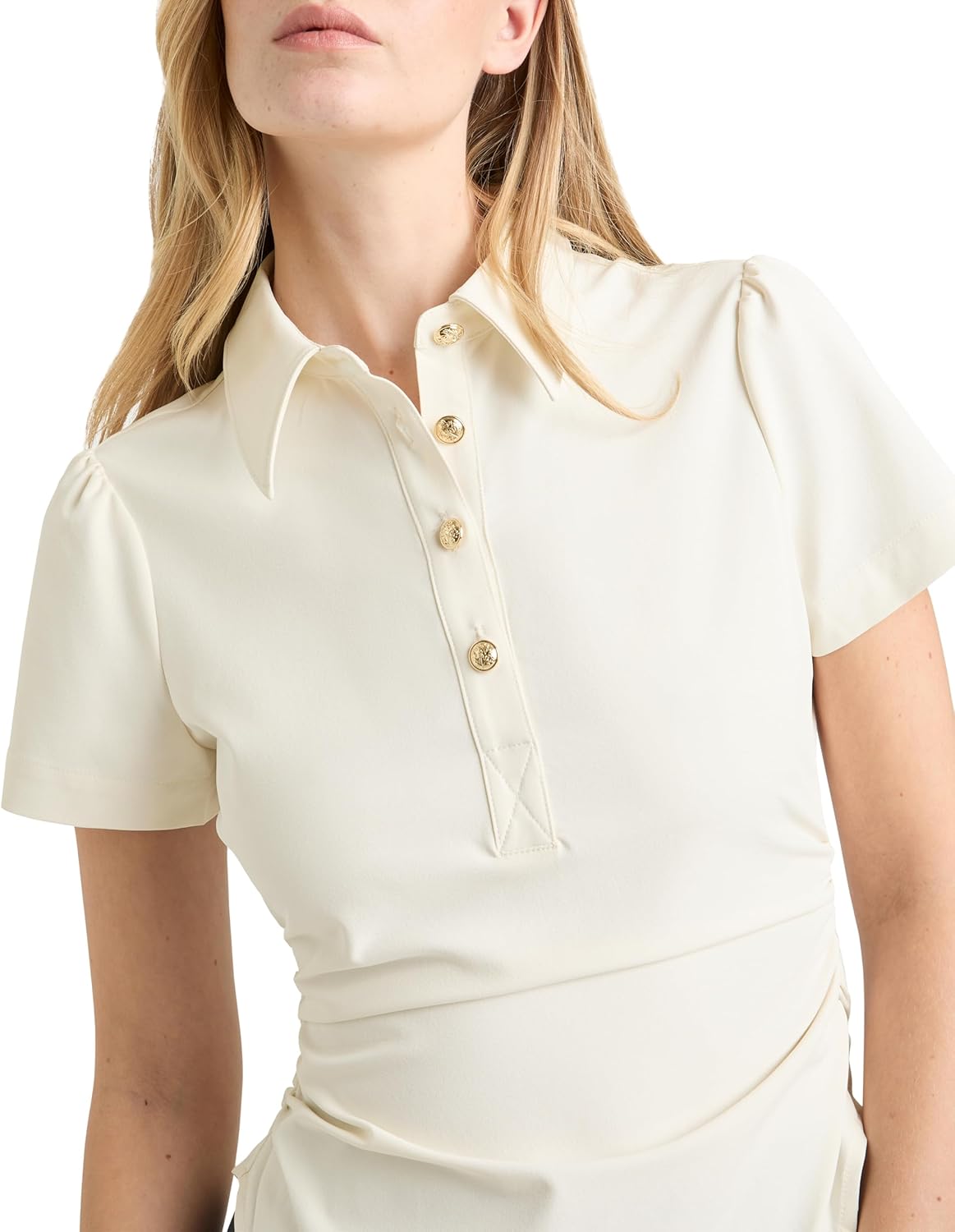 パーリーゲイツPGプーさんロゴプリント裏起毛パーカーホワイトサイズ1