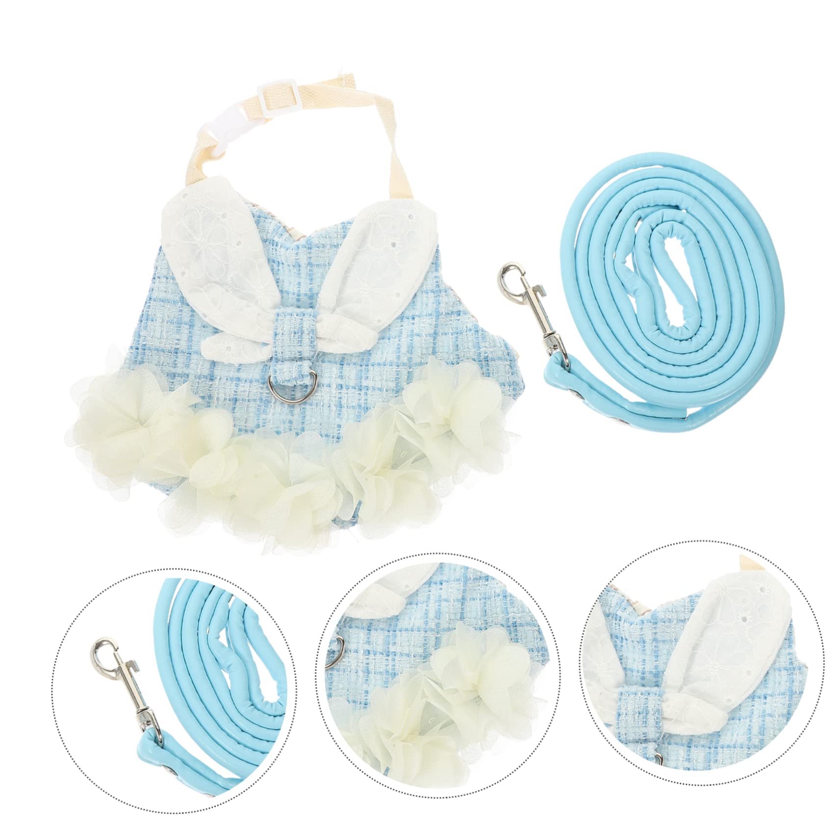 Angoily 3sets Per Coniglio Con Guinzaglio Gilet Vestibile Per Animali Domestici Design Elegante e Confortevole Per Passeggiate e Foto