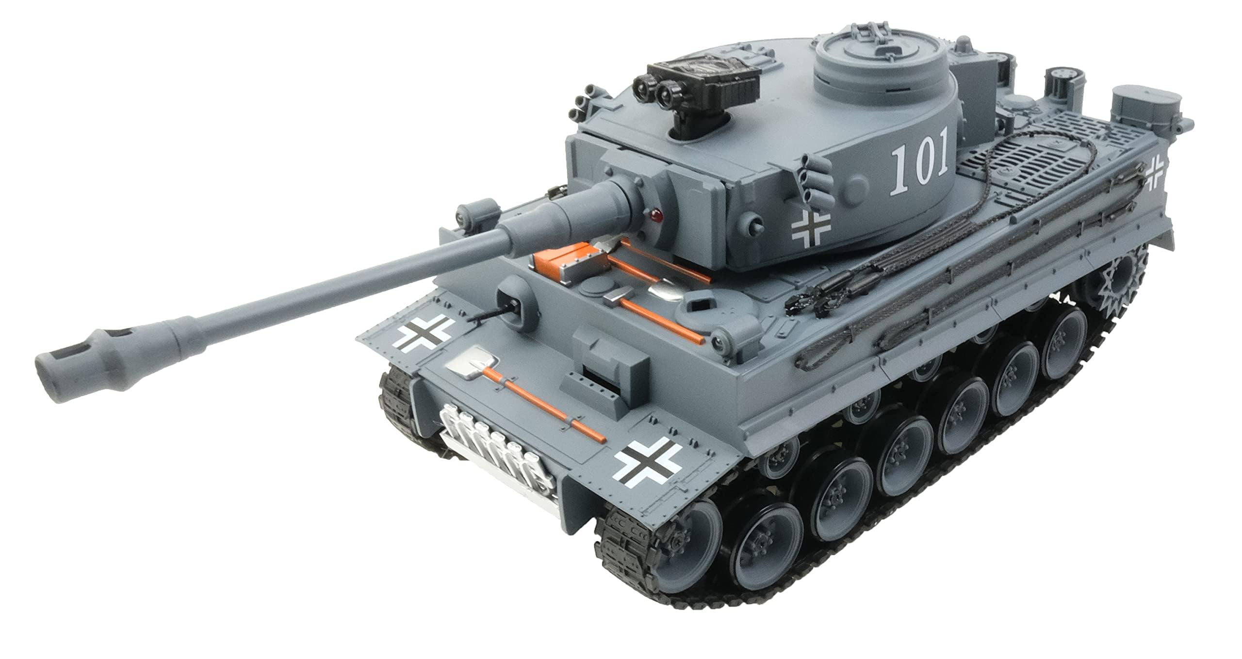efaso 1:18 zdalnie sterowany czołg RC, niemiecki Tiger I, wojskowy czołg z dymem, dźwiękiem i światłem, Tiger 1 w szczegółowej replice z bogatym wyposażeniem