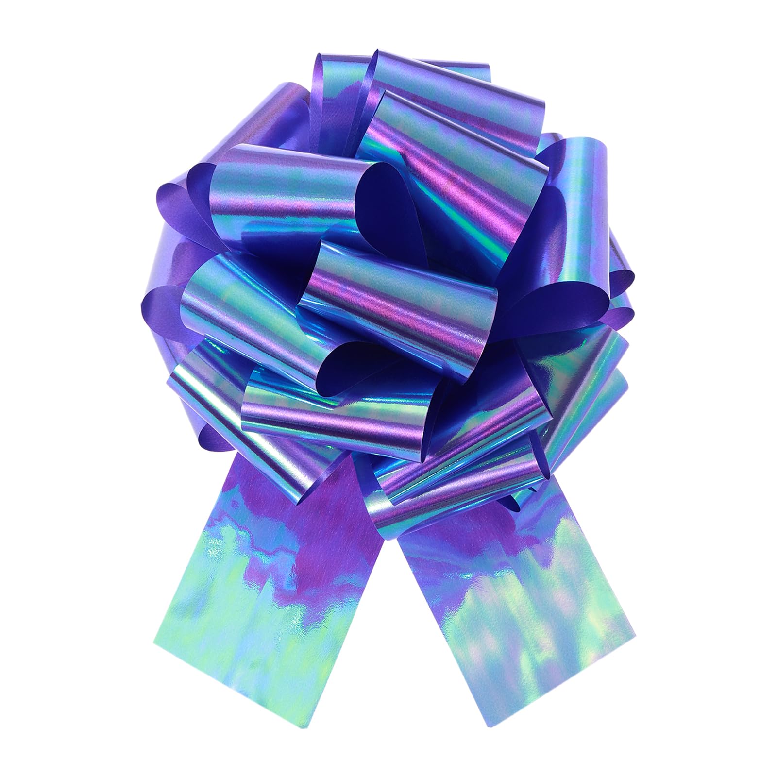 sourcing map 12 Inch Metallic Large Big Pull Bow Gift Wrapping Bows Ribbon for Wedding Car Baskets Presents Christmas Bow, Colorful Purple
