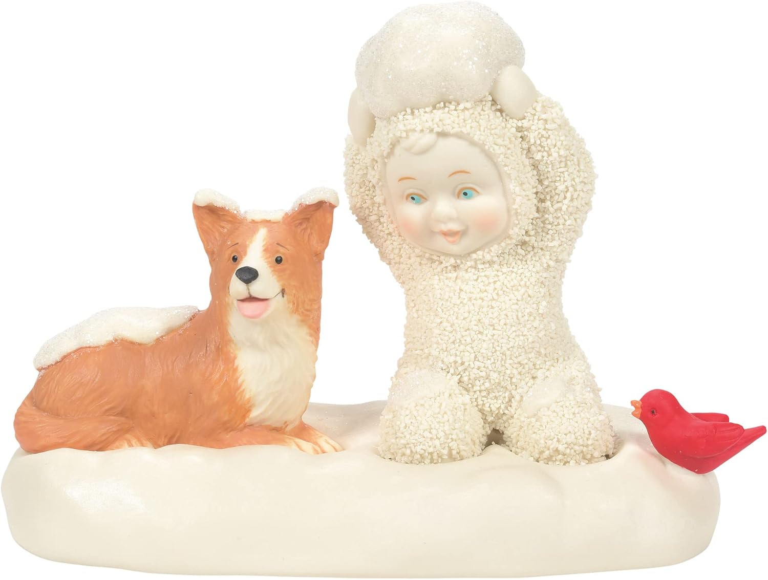 Department 56 Snowbabies Christmas Memories a Corgi Christmas Figurine, 3.78 Inch, Multicolor