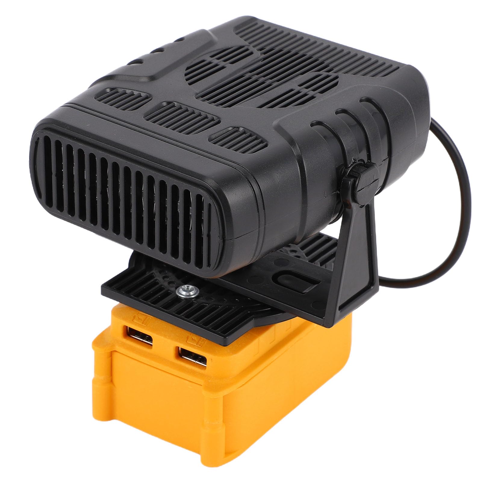 Stufa Elettrica Alimentata a Batteria, Piccola Stufa Elettrica Portatile Ricaricabile per Ufficio Camera Letto Campeggio All'aperto, 2 Uscite USB, 55-85 ℃ (senza Batteria)