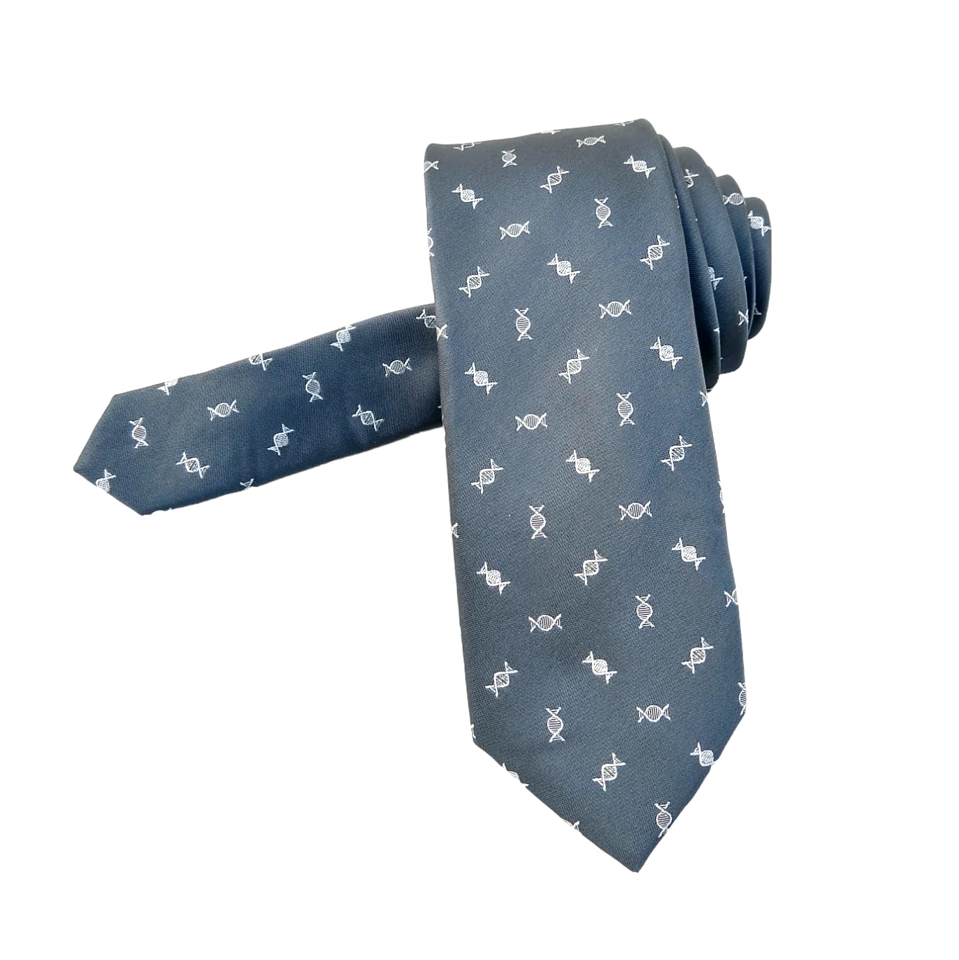 DNA Tie - Corbata de biología para hombre, regalo para científicos y biólogos, ADN Gris 5