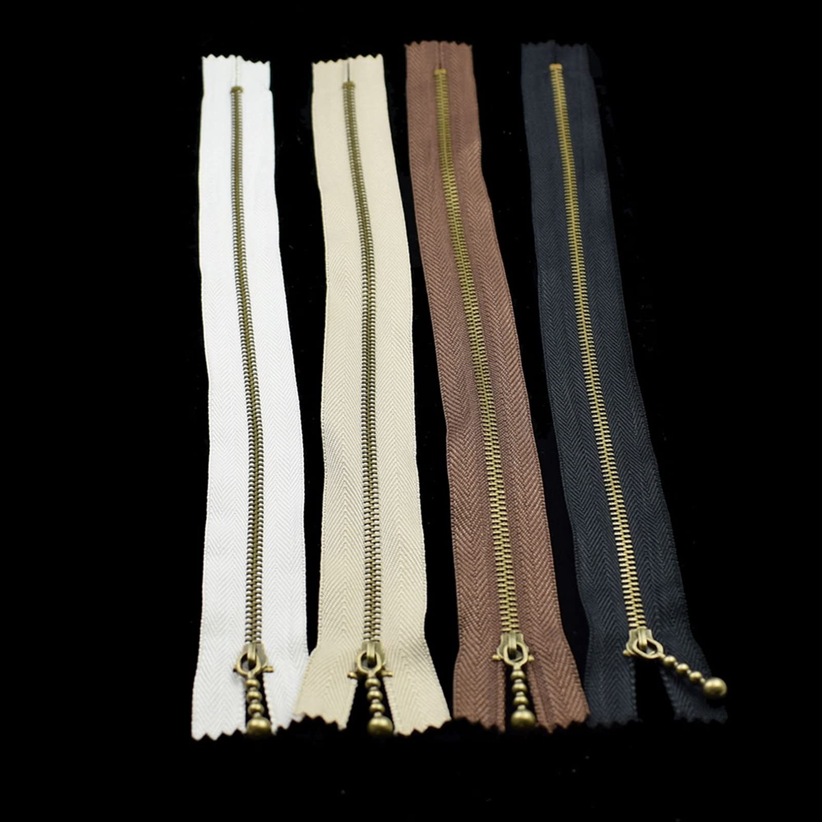 Lnanqing-Chiusure lampo 3 # 1. 2 PZ 15/05/30/4. 0cm Zippers in metallo in bronzo Zippers di chiusura per borse da cucire Jeans Scarpe Abbigliamento ACCESSIONI ACCESSORI SADUTO Multiuso e durevole