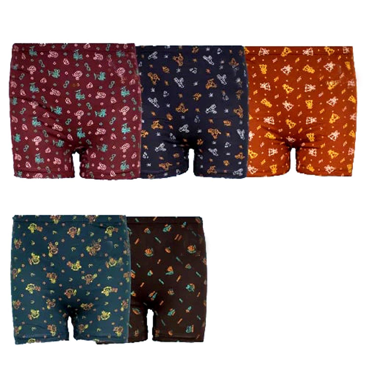lykor Ladies Printed Boyshorts Drawer for Girls | Cotton Inner Wears Bloomer Briefs Panties for Girl | Girls Underwear Combo Pack of 5-picture-11