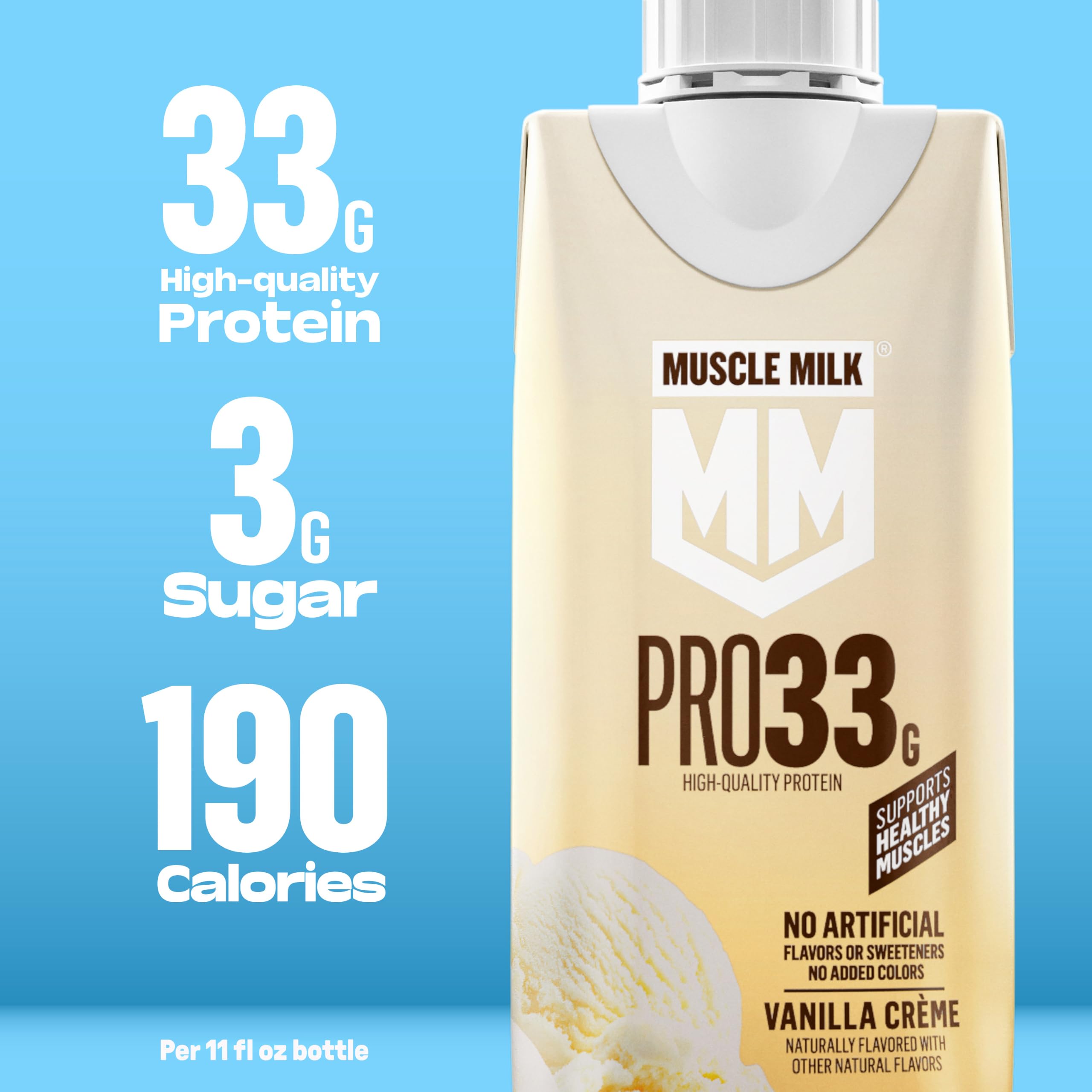 Muscle Milk Pro Liquid High Protein Shake, Vanilla Creme, 11 Fl Oz (Pack of 12) — Amazon image 4