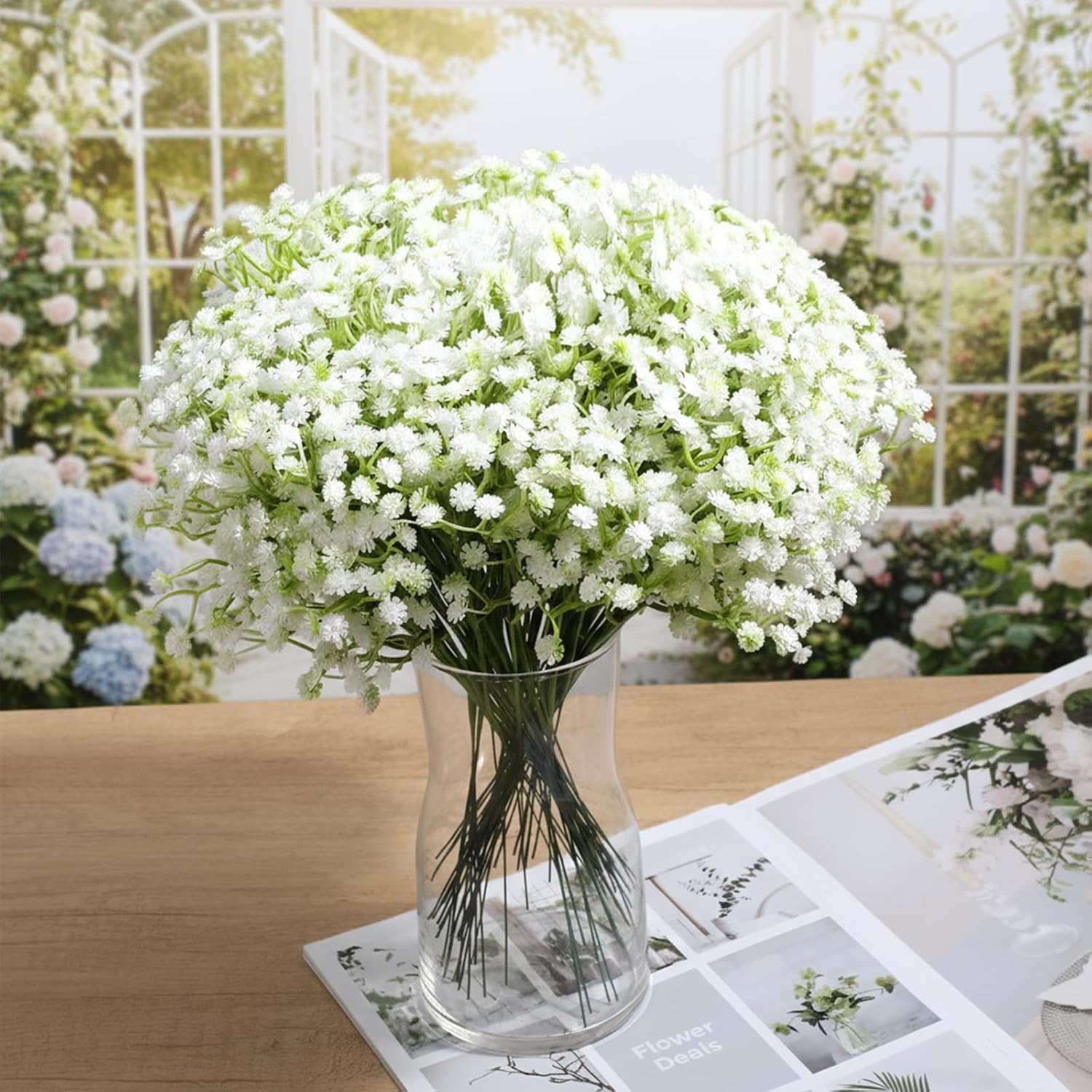 150PCS Babys Breath Artificial Flowers, Bulk Faux Baby Breath Flower Babys Breaths White Gypsophila Real Touch Wedding Flower Bouquet for Wedding Party Bouquet Garden Home Decor-11.81inches - Image 4