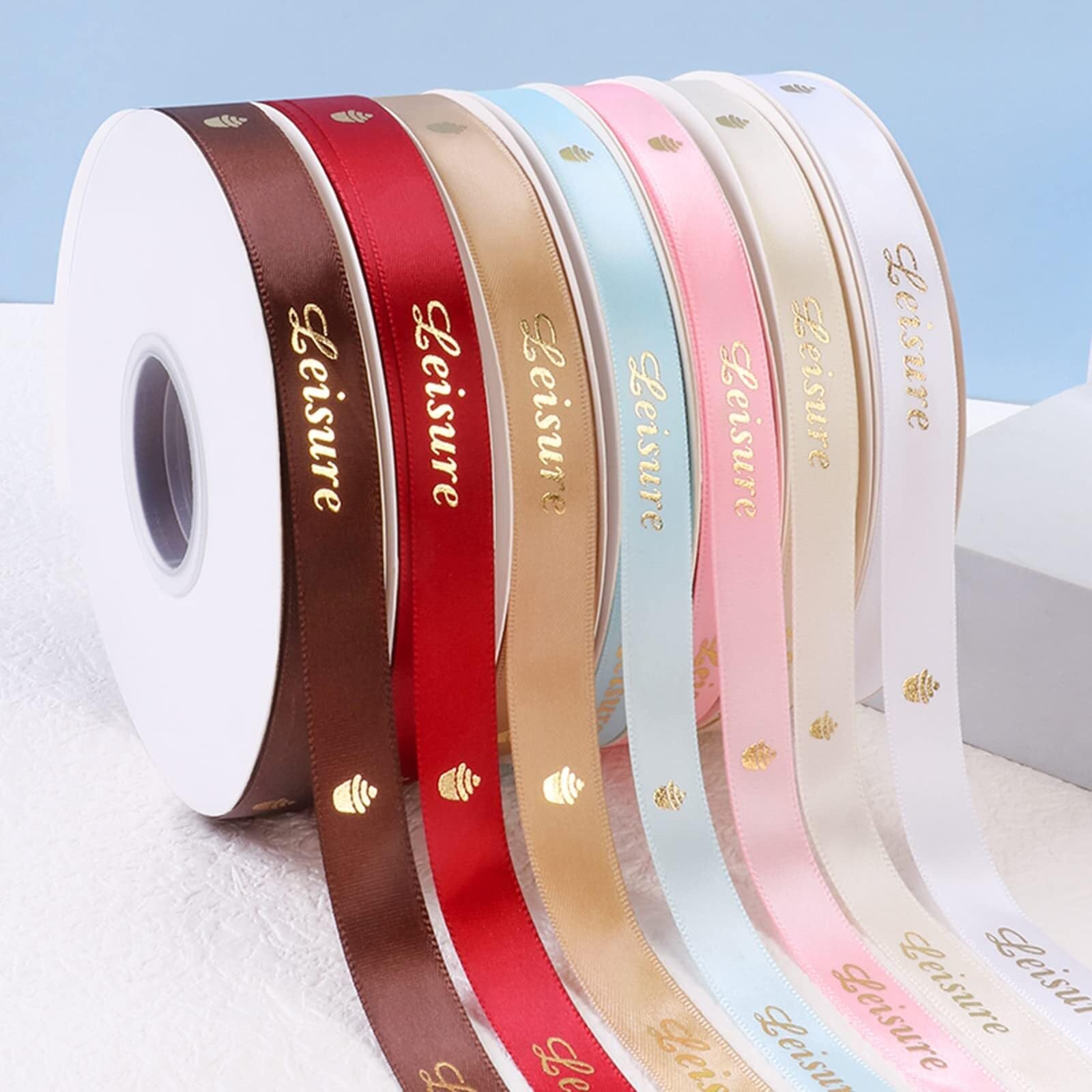 Customized Printed Cotton Ribbon for Personalized Logo Giftbox, Baking Wrap, Wedding, Birthday, Anniversary, Personalised Satin Ribbon, 100 Yards(51mm)