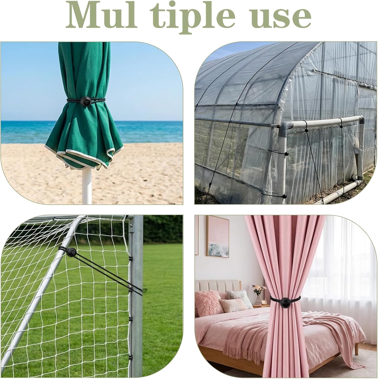 120 Pcs 6 Inch Ball Bungee Cords, Heavy Duty UV Resistant Tarp Tie Downs for Canopy, Shelter, Camping, Cargo and Tent Poles, Black