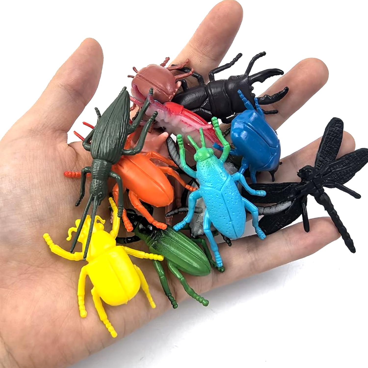 YOOHUA 48PCS Mini Bug Toys Fake Plastic Bugs and Insects for Kids Toddler Halloween Birthday Party Favors Easter Valentines Basket Stuffers Goodie Bag Fillers April Fool's Day Prank Gifts