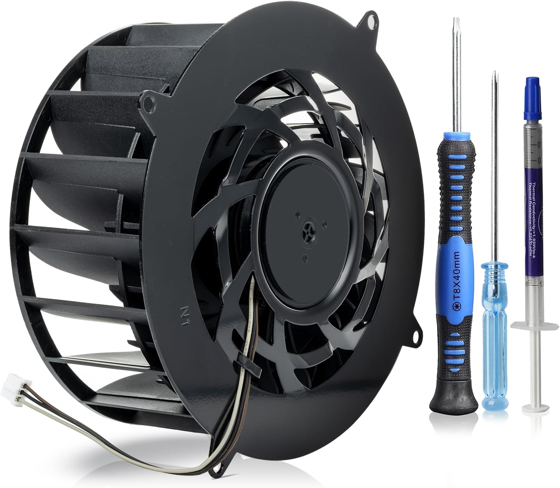 Internal CPU Cooling Fan Replacement for Sony PlayStation 5 PS5 Pro Series PVB120M12H-P01-AE with 19 Blades, for PS5 Pro CFI-70XX CFI-7000 CFI-7021 Series